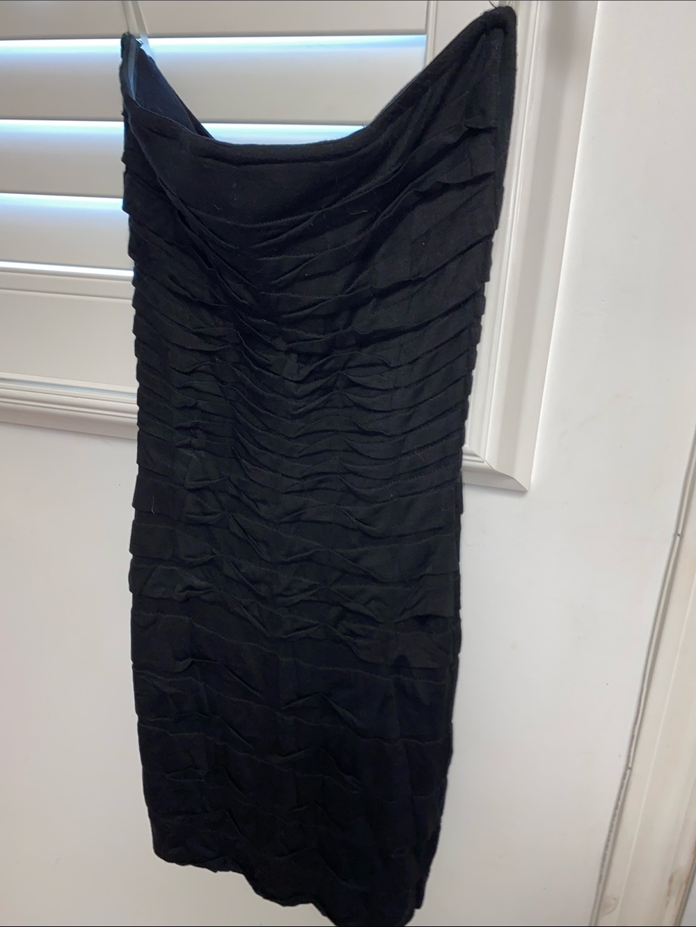 Urban Behavior Black Strapless Ruched Sheath Dress